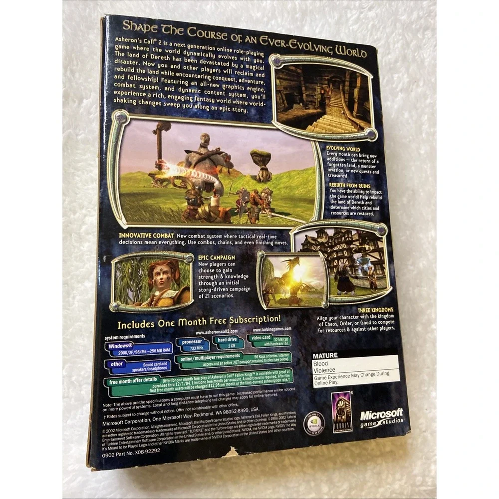 Asheron's Call 2 Fallen Kings PC CD ROM GAME‎ 2002 MICROSOFT GAMES CIB Complete